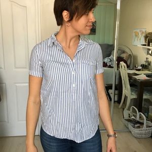 J. Crew half-button up collared dress shirt.